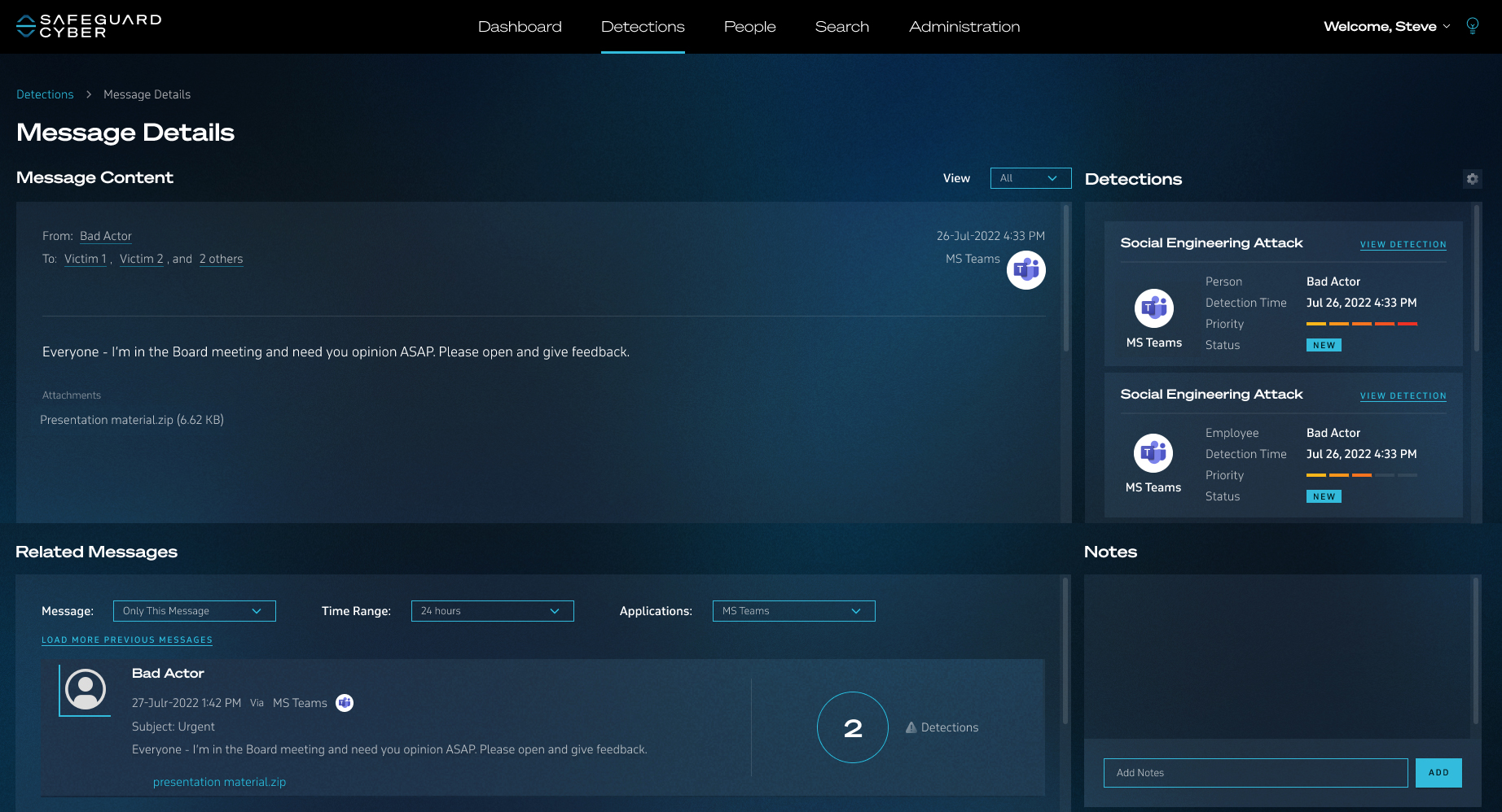 screenshot of SafeGuard Cyber Security